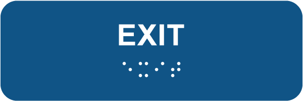 Exit Sign with Braille