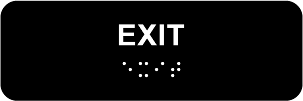 Exit Sign with Braille