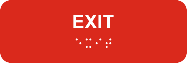 Exit Sign with Braille