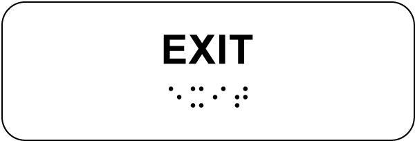 Exit Sign with Braille
