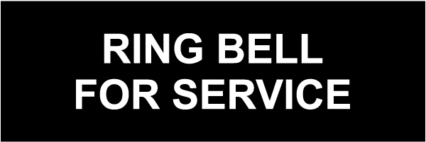 Ring Bell for Service Sign