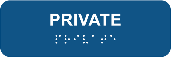 Private Sign with Braille
