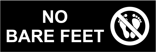 No Bare Feet Sign