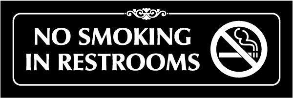 No Smoking In Restrooms Sign