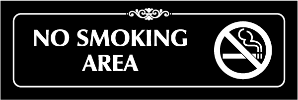 No Smoking Area Sign