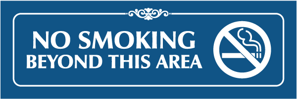 No Smoking Beyond This Area Sign