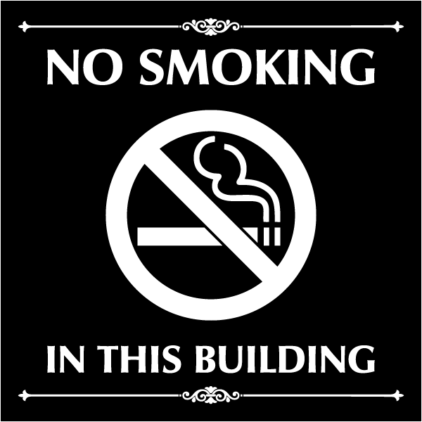 No Smoking In This Building Sign