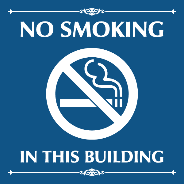 No Smoking In This Building Sign