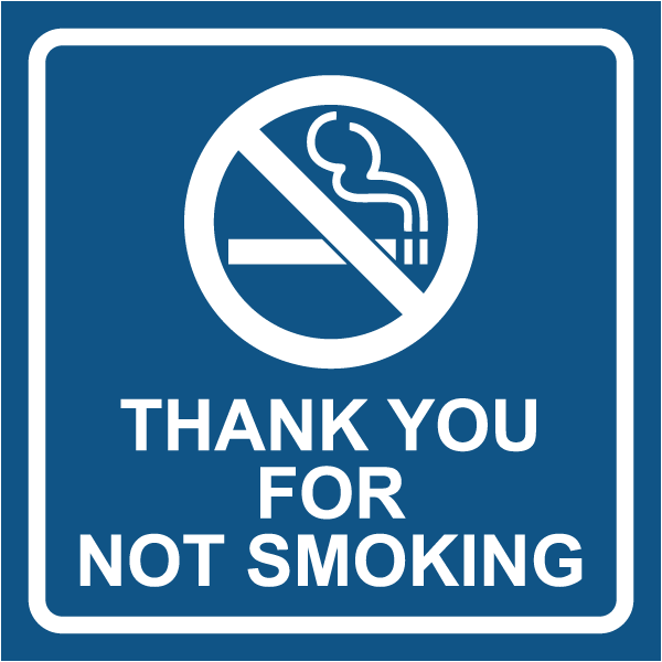 Thank You For Not Smoking Sign
