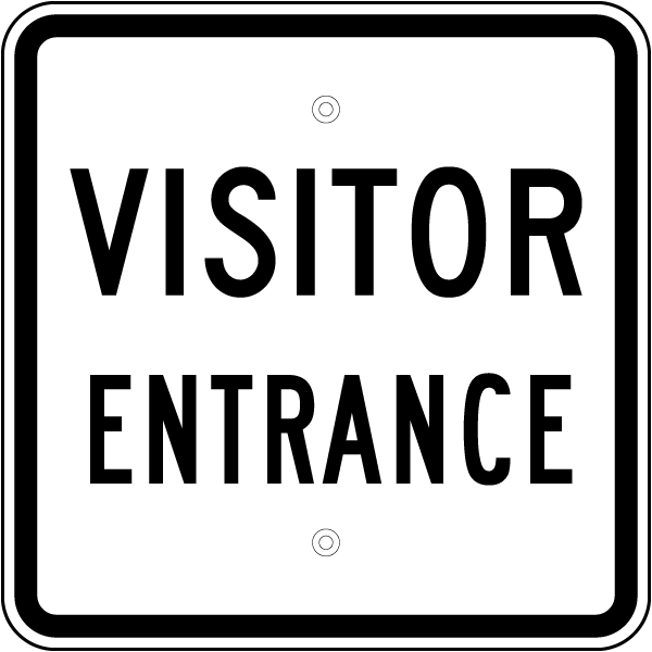 Visitor Entrance Sign