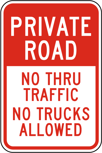 Private Road Sign
