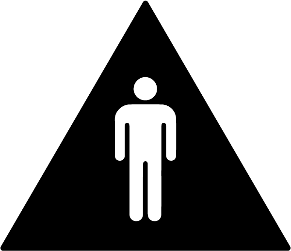 Men Symbol California Title 24 Door Sign