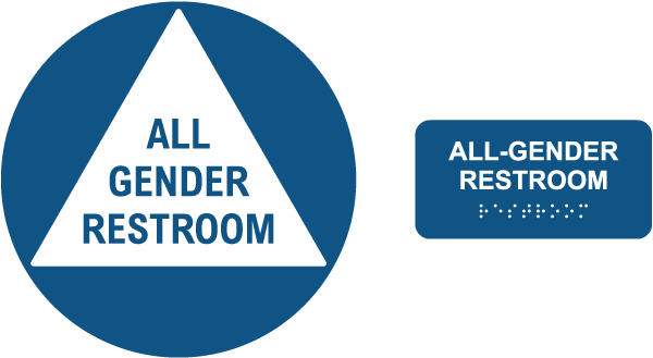 All Gender Restroom California Title 24 Sign with Braille Kit