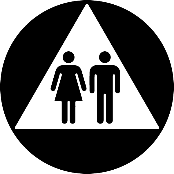 Unisex California Title 24 Restroom Sign