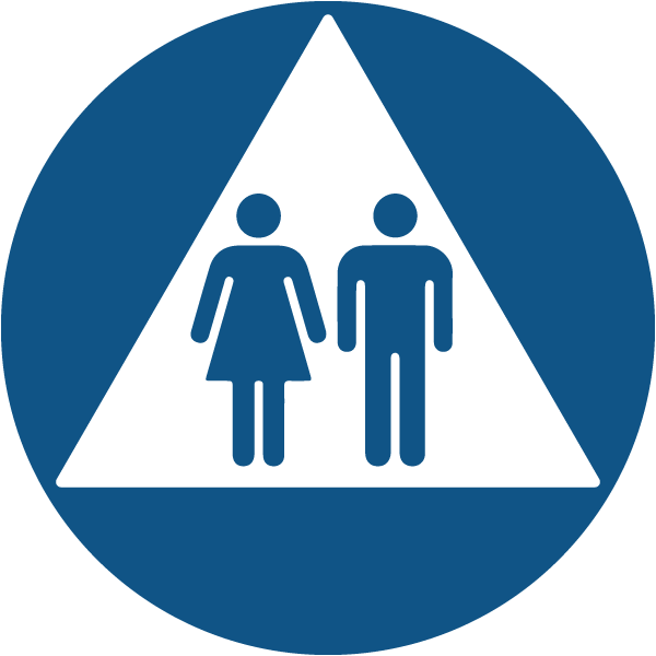 Unisex California Title 24 Restroom Sign