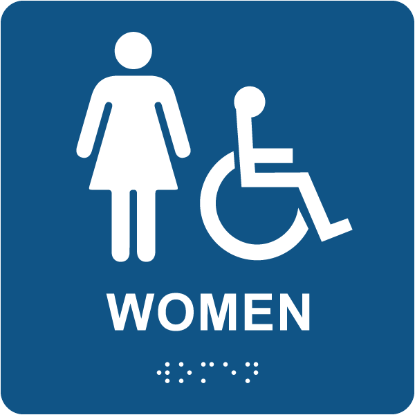 Women California Title 24 Wall Sign with Braille