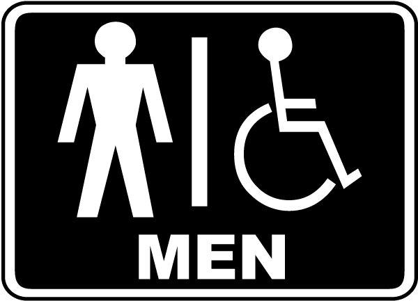 Men / Accessible Restroom Sign