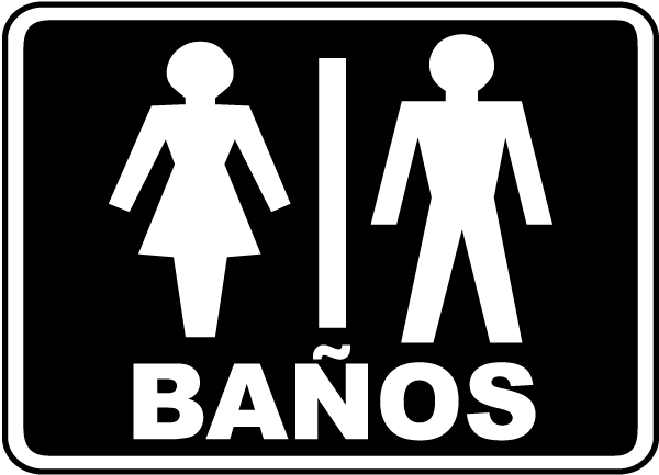 Spanish Restrooms Sign