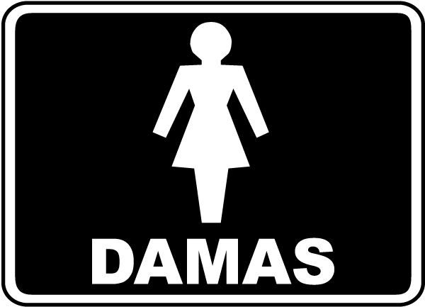 Spanish Women Restroom Sign