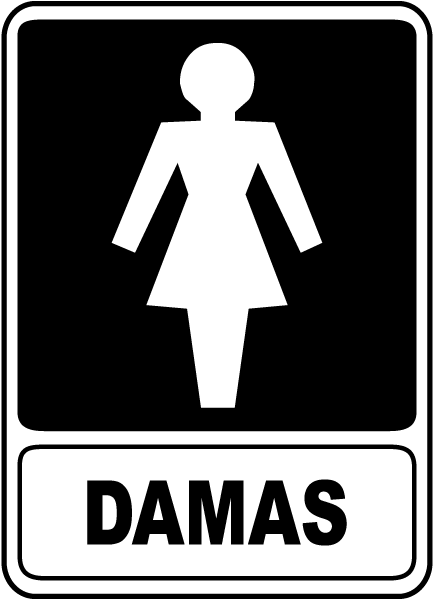 Spanish Women Restroom Sign