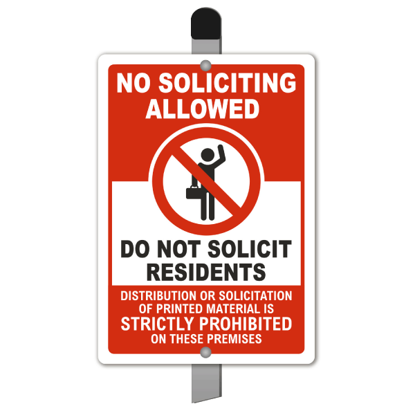 No Soliciting Allowed Yard Sign