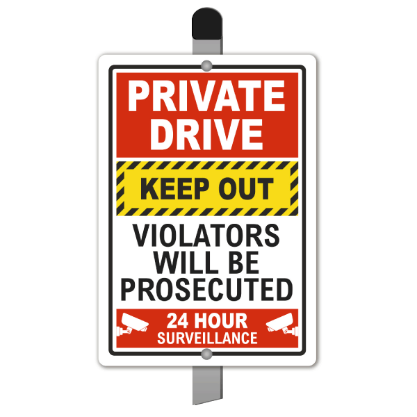 Private Drive Keep Out Yard Sign