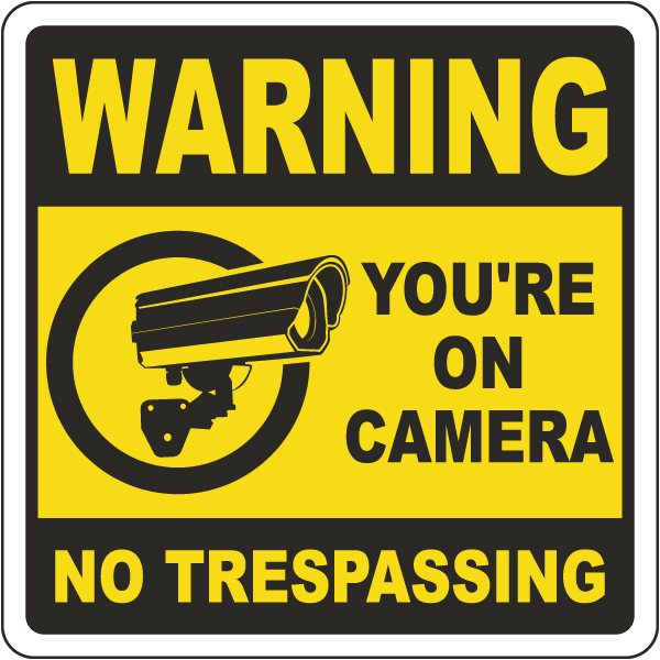 Warning No Trespassing Label