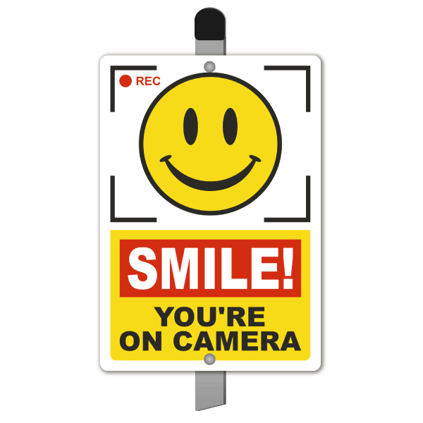 Smile You're on Camera Yard Sign