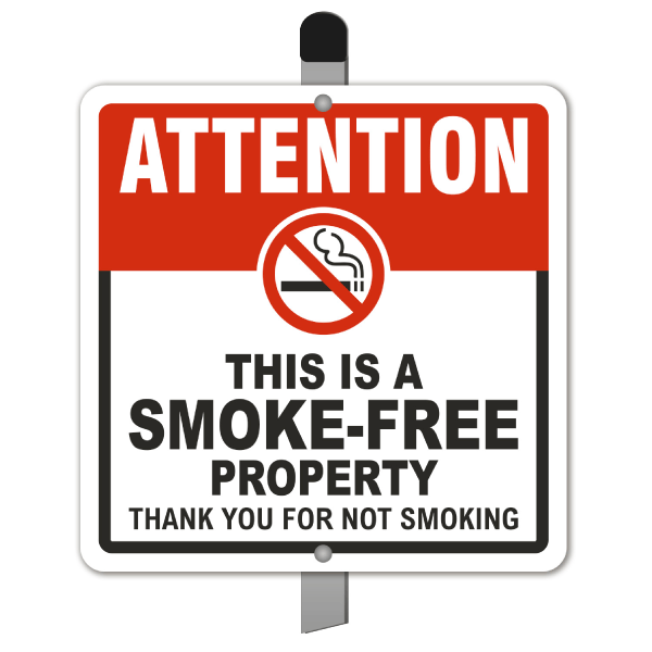 Attention This is a Smoke-Free Property Yard Sign