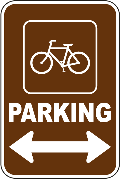 Bicycle Parking (Double-Arrow) Sign