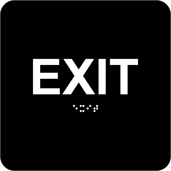 Exit Sign with Braille