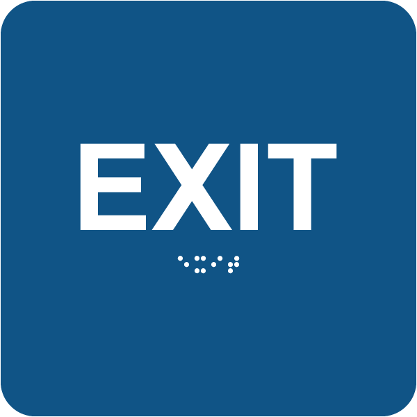 Exit Sign with Braille