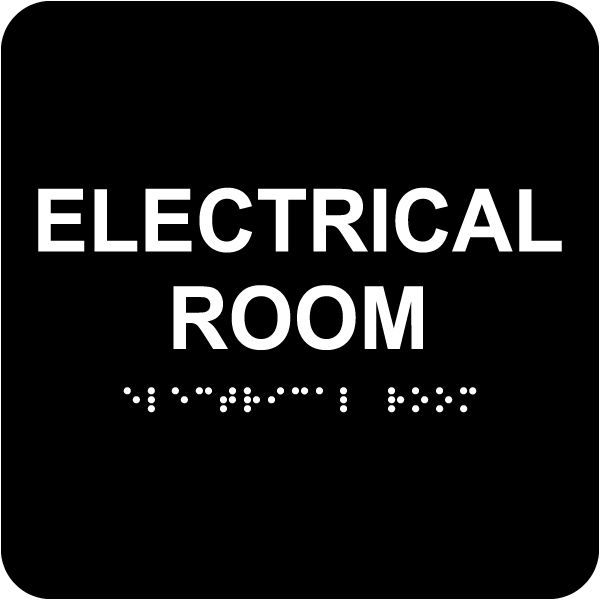 Electrical Room Sign with Braille