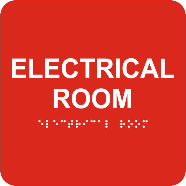 Electrical Room Sign with Braille