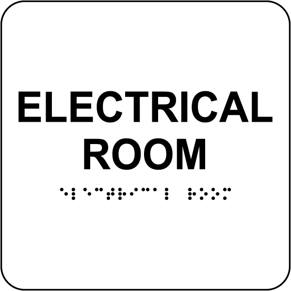 Electrical Room Sign with Braille