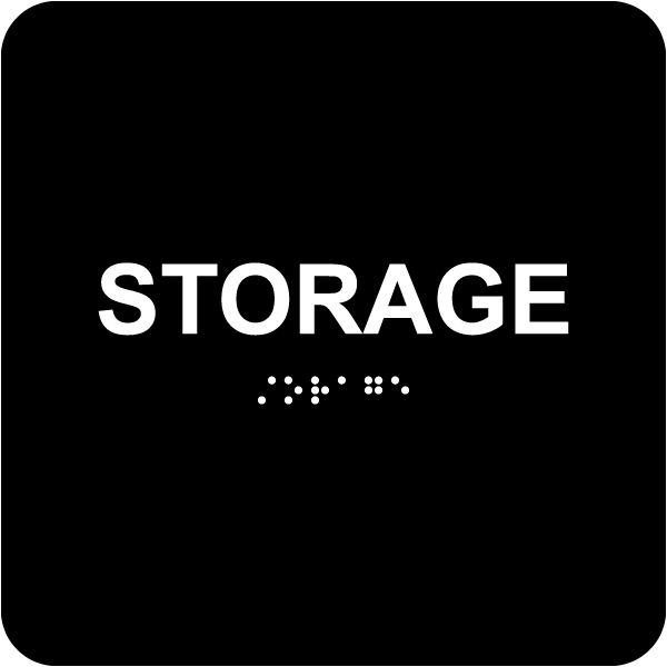 Storage Sign with Braille