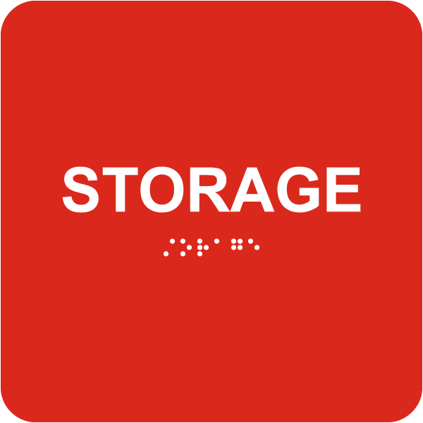 Storage Sign with Braille