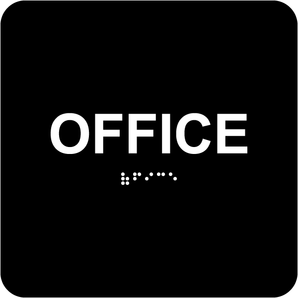Office Sign with Braille