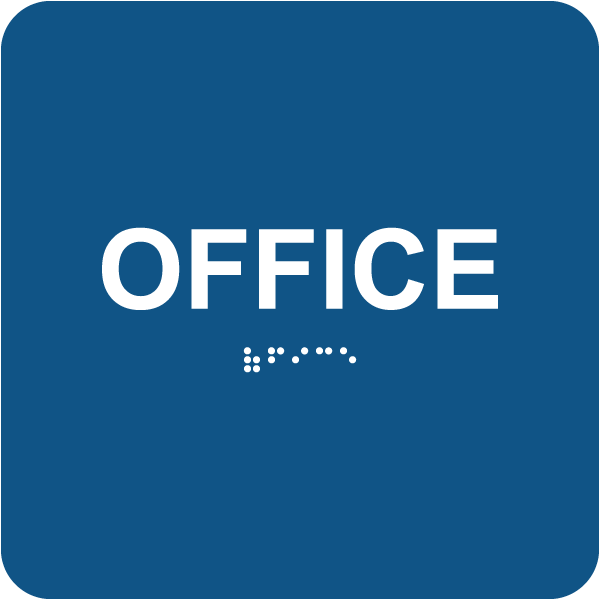 Office Sign with Braille