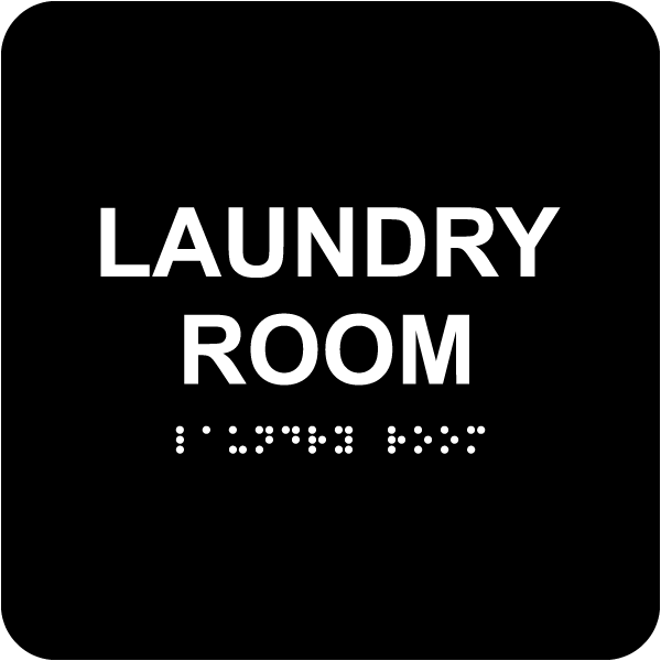 Laundry Room Sign with Braille