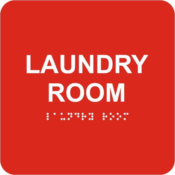 Laundry Room Sign with Braille