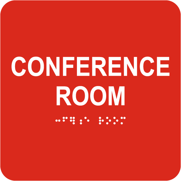 Conference Room Sign with Braille