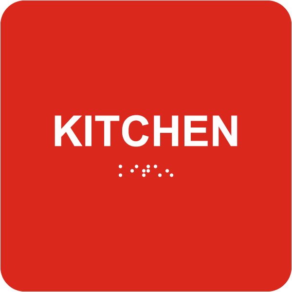 Kitchen Sign with Braille