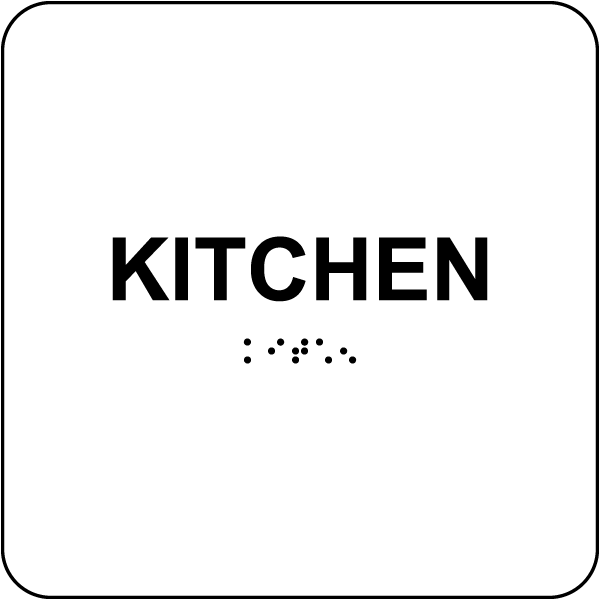 Kitchen Sign with Braille