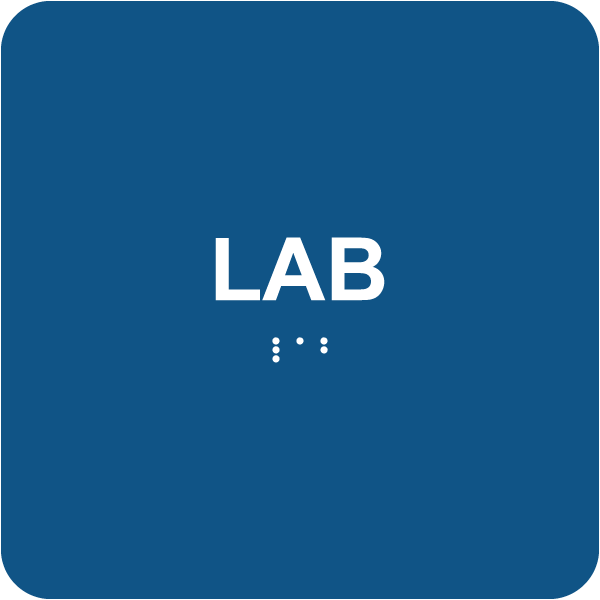 Lab Sign with Braille