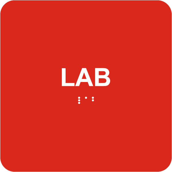 Lab Sign with Braille