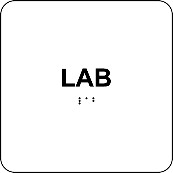 Lab Sign with Braille