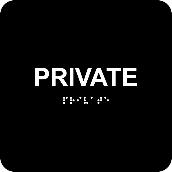 Private Sign with Braille