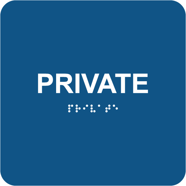 Private Sign with Braille