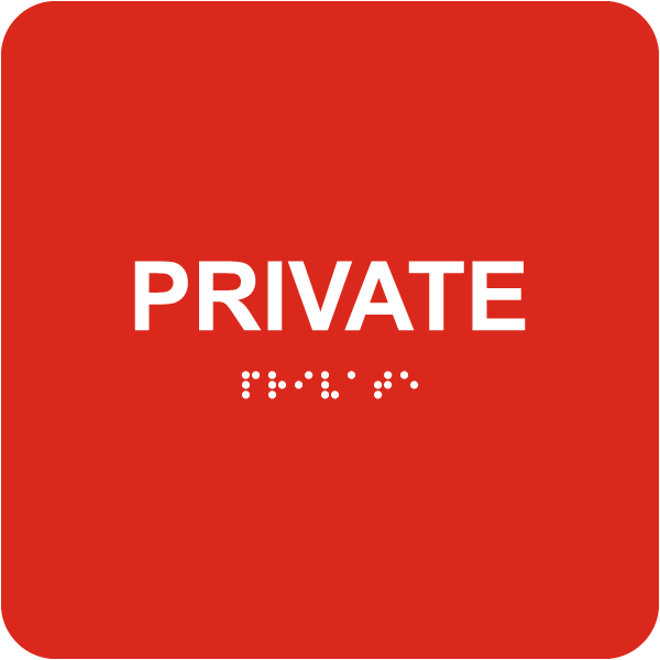 Private Sign with Braille